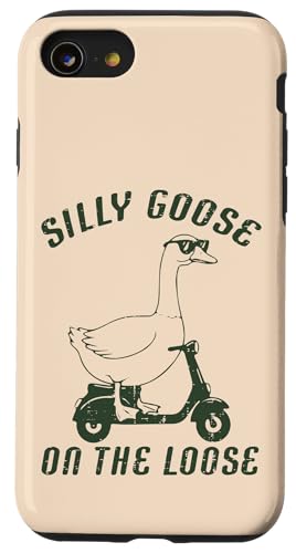 Goose Silly On The Loose Scooter �ʔ������� �����Y ���f�B�[�X �L�b�Y �X�}�z�P�[�X iPhone SE (2020) / 7 / 8 �p