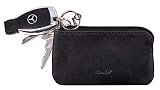 · Benthill: nuestros llaveros de cuero están hechos de cuero de vaca natural de alta calidad. Estable, robusto y con doble costura. Esta elegante cartera de cuero para las llaves es imprescindible en el bolsillo del pantalón.