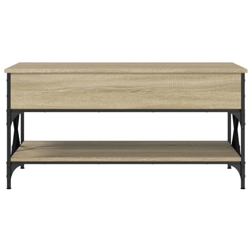 Table de salon relevable industrielle pour optimiser l'espace des petits salons - 6