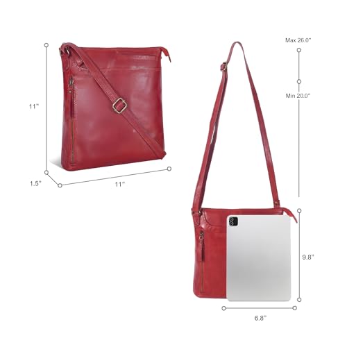 Image of Leather Crossbody Bags for Women - Ladies Sling Handbags - Medium Cross body Purses Handbags - Purses For Women
