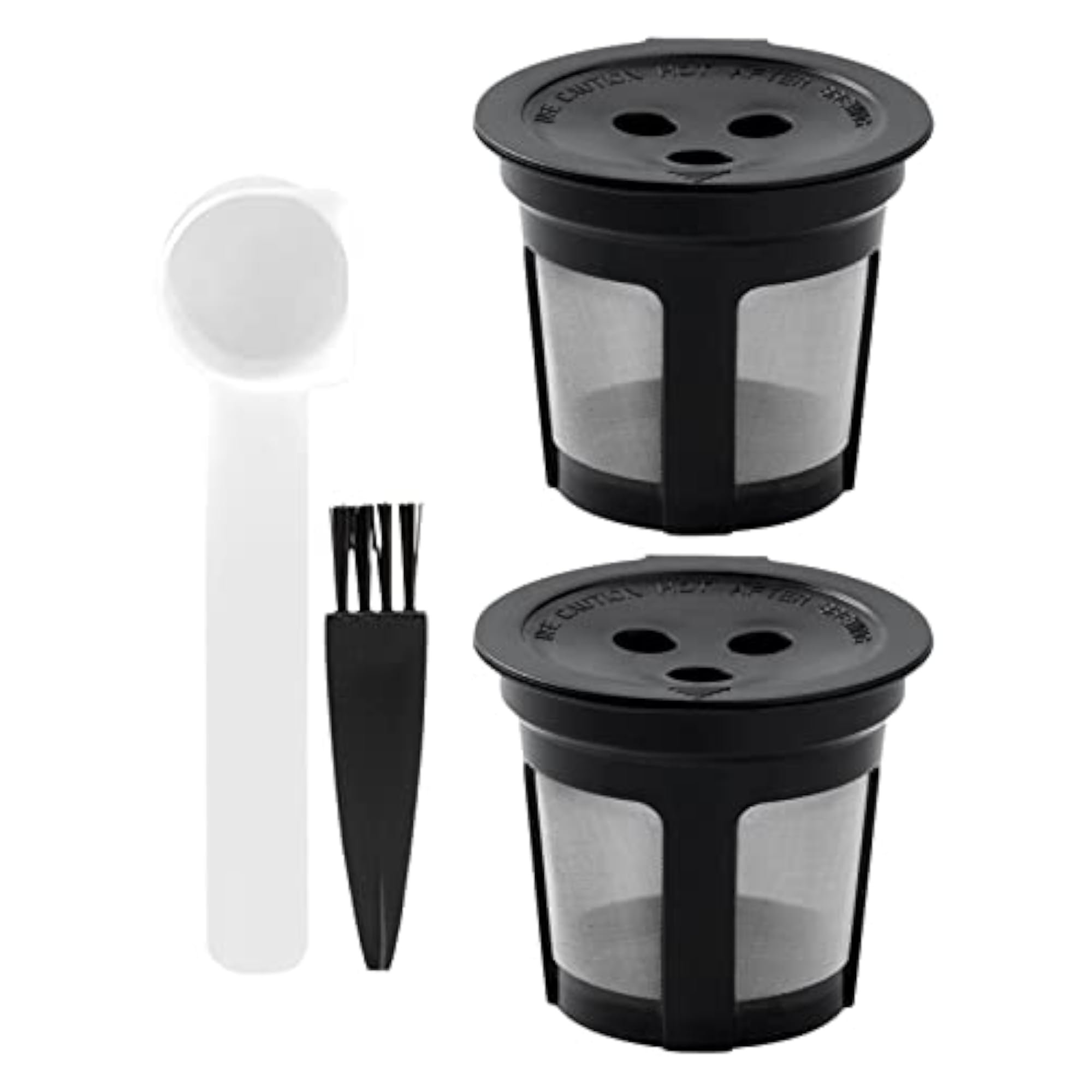 2 Coffee Filters with Lid Stainless Steel Mesh