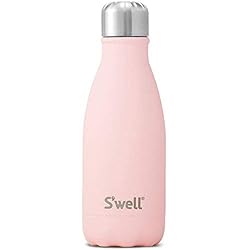 S’well Stainless Steel Water Bottle – 9 Fl Oz – Pink Topaz – Triple-Layered Vacuum-Insulated Containers Keeps Drinks…