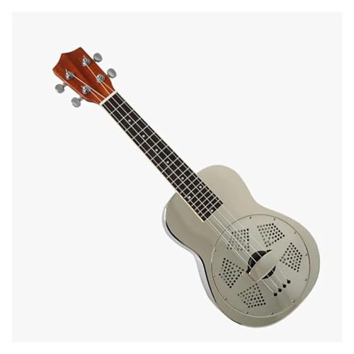 コンサートウクレレ グロスフィニッシュ クロームブラスボディ リゾネーターウクレレ ハードケース付き ウクレレスターター キット