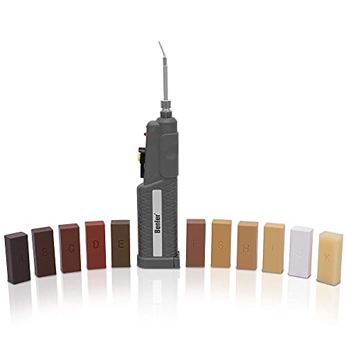 BENLER New! Wooden kit with 2 in 1 Wax Melter for Laminate, parquet and Vinyl kit, Also Suitable for PVC and Plastic, 19 Piece Laminate Repair kit (Wood Repair Set). - Image 4