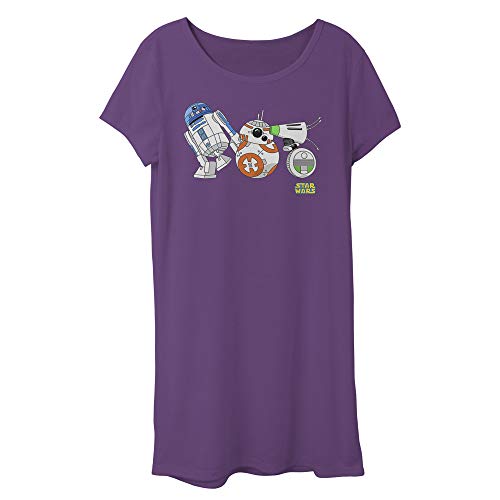 Vestido Star Wars niña morado cómodo evita rozaduras talla XL