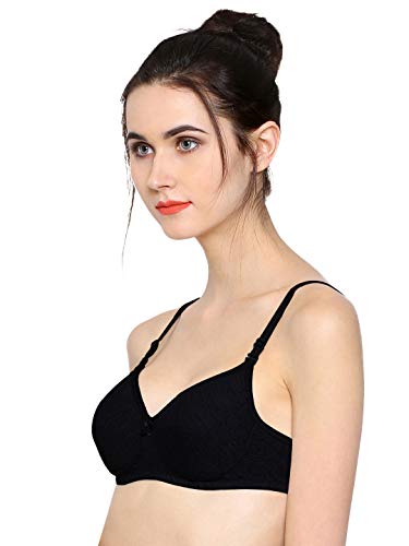 Image of SONARI 0015 Women's Light Padded Cotton Bra | Wire-Free, Medium Coverage, Sewn-in Bump for Natural Lift
