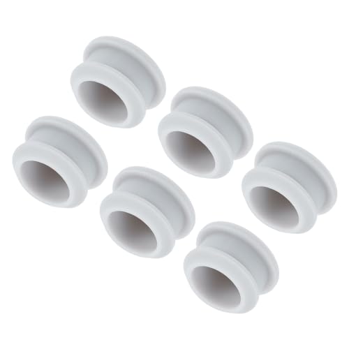 QUARKZMAN 6pcs Tapones de Cierre de Silicona, 17mm Tapón para Agujeros Silentblock Cubierta de Sellado Tapa Ciego Tipo Empotrado Redondo para Estantes Armarios Gabinete Muebles, Gris