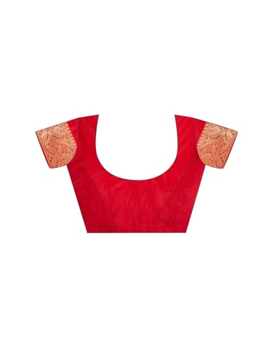Image of Satrani Women's Organza Sequins Embroidery Jacquard Saree with Unstitched Blouse Piece