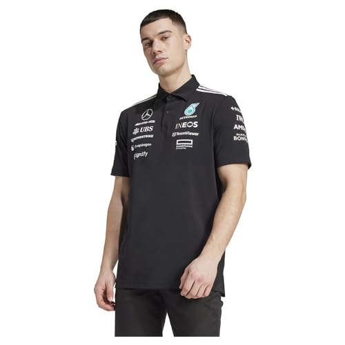 Image of adidas Motorsport Mens Polo Shirts | Mer Tm Polo Bm | Black /White |