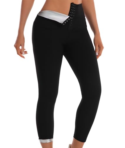 Dokelovy Sauna Suit for Women High Waist Slimming Tummy Control Workout Leggings, Corset Waist Trainer Body Shaper Fitness