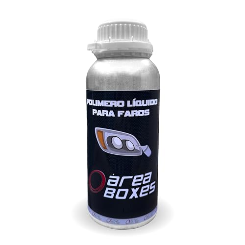 AREABOXES Kit Ripristino Fari Auto con POLIMERO Liquido. Kit Completo di Polimeri Rapido E Semplice, Tutto Il Cecessario per Ripristinare i Tuoi Fari Completamente Come Nuovi. (Solo)