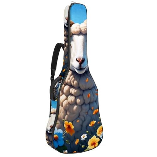 Sac pour guitare imperméable à plusieurs poches avec protection antichoc 42.9 in