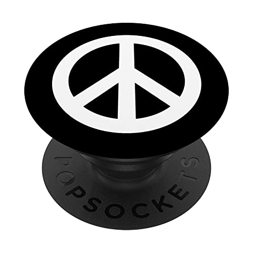 Peace Symbol and Peace Sign Peace Sign Peace PopSockets Swappable PopGrip, Black