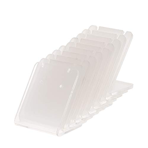 Simdoc 10 Pcs/Set L-Shape Earrings Display Rack Organizer Rectangle Acrylic Jewelry Display Stands Holder Jewelry Bracket Rack Showcase for Ear Stud Earrings
