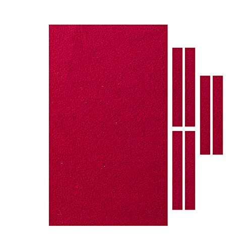 Paño de billar profesional de fieltro para mesa de billar estándar de 9 pies, para billar o jugar al billar en interiores, con tira de tela acolchada (rojo, tamaño: 2,8 + 1 m)