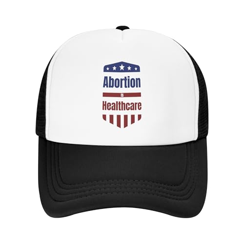 Abortion is Healthcare Trucker Hat Pro Choice Womens Rights Baseball Cap Mesh Back Adjustable Hats for Kids - Black
