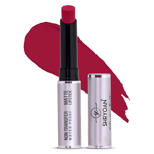 Image of Shryoan Velvety Matte Non-Transfer Lipstick I Long Lasting Stay with Non-Transfer Formula | Smudge & Water Proof (3.5 gm) (Pink)