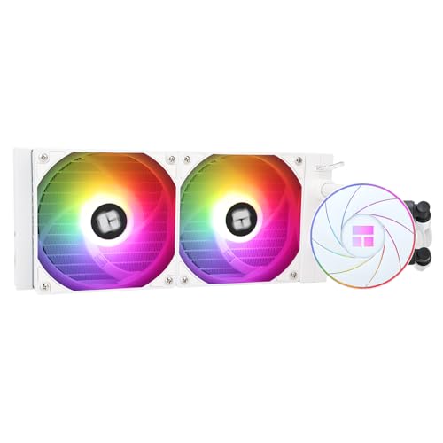 Image of Thermalright Aqua Elite 240 White ARGB V4 CPU Water Cooling,White Aio CPU Cooler, 240 Cooling Row Size,Double PWM Fans with S-FDB Bearings,for AMD /AM4 /AM5,Intel LGA1851 /1150 /1151 /1200 /1700