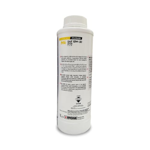 Image of IPONE M4 10W-30 4T-Stroke Motorcycle Engine Oil | API SM | Premium Mineral Motor Oil for Premium Commuters Bikes | 1L