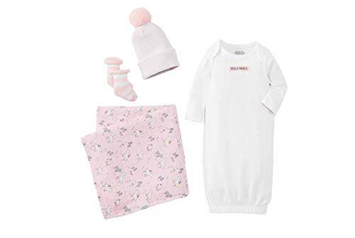Mud Pie Baby Girls' TAKE ME Home Layette Set, Pink, 0-3 Months