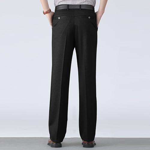 Vintage Dress Pants for Men Regular Fit Business Casual Pants Lightweight Dressy Golf Pants with Pockets3