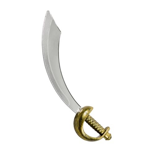 La scimitarra pirata è disponibile in taglia unica ed è adatta per aggiungere un tocco di fantasia al vostro costume.