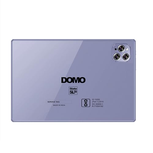 Image of DOMO Slate SL39 OS9 3C 10.1-inch LCD Display, 4G Calling Tablet PC with Glass Touch Screen, Volte, Dual SIM Slots, 4GB RAM, 32G Storage, 1TB Expandable, Octa Core CPU, GPS, Bluetooh (Purple)