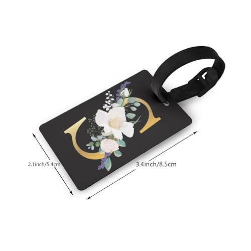 Image of HAUYE Luggage Cover with Luggage Tag Elastic Washable Stretch Suitcase Protector Anti-Scratch Travel Suitcase Cover for Kid and Adult, Flower Letter S, L (for 25-28 inch suitcase) with Luggage Tag