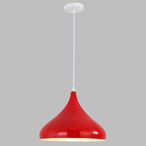 LQZCXMF Lustre Coloré Rétro Industriel Dôme Lampe Suspendue en Métal Lampe en Aluminium À Tête Unique Couleur Table À Manger Luminaire Suspendu pour...