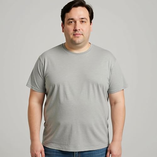 Camiseta Básica Hombre 100% Algodón Cuello Redondo Suave y Transpirable Ajuste Clásico Moderno Colores Surtidos Tallas S-3XL