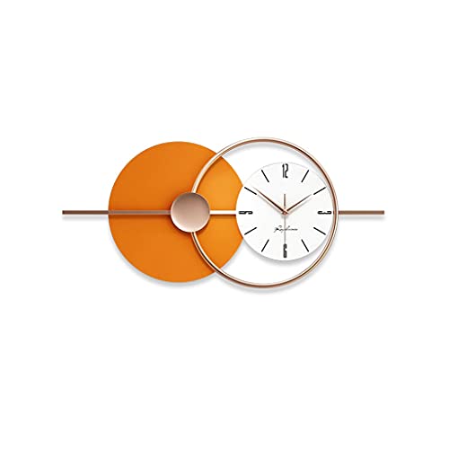 Horloge murale maison orange pour dynamiser la cuisine et le salon