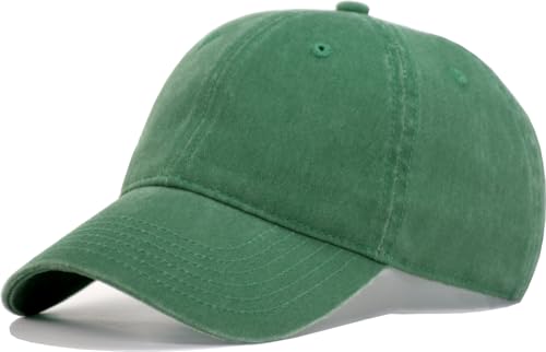 Image of Vintage Washed Cotton Baseball Caps Men Women Adjustable Unstructured Low Profile Dad Hat