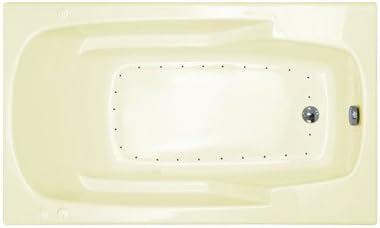 3660E Anguilla 60" x 23" Rectangular Bathtub Drain Location: Right, Finish: Biscuit, Trim Finish: Biscuit