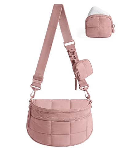 Image of BAGSMART Crossbody Bags for Women, Puffer Cute Bum Bag with Pouch, Quilted Hobo Bag for Daily Travel College