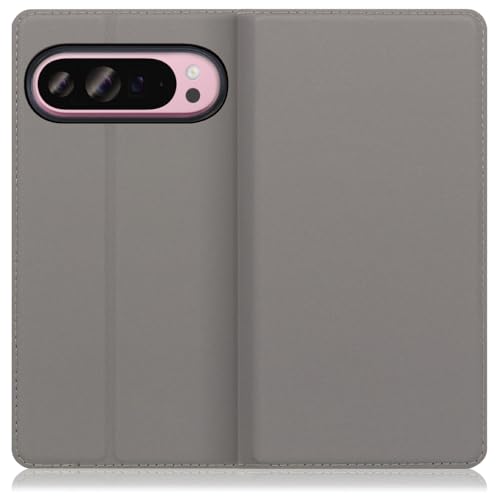 LOOF SKIN SLIM ���U�[ ���^ �蒠�^ �X�}�z�P�[�X for Google Pixel 9 Pro XL �p �P�[�X �J�o�[ �蒠�^�P�[�X �J�[�h���[ �}�O�l�b�g�t�� �x���g�Ȃ� [�O���[]