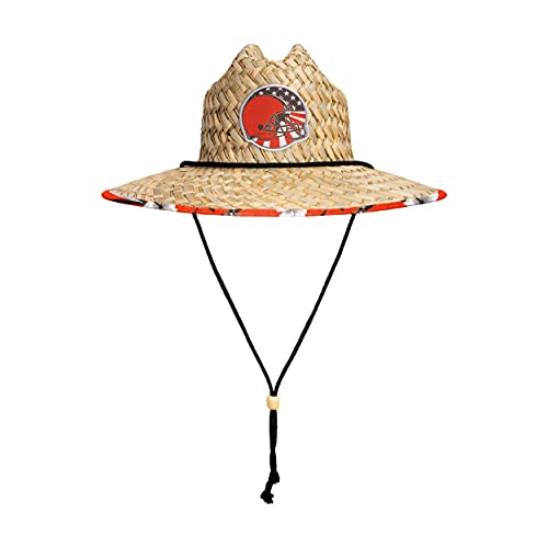Image of NFL Team Logo Americana Floral Lifeguard Beach Straw Sun Hat