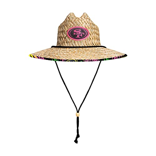 Image of FOCO Men's NCAA College Team Logo Floral Straw Sun Hat