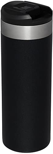 Image of Stanley AeroLight Transit Bottle 16 oz | Locking Drink Through Lid | Leak Resistant Water Bottle or Coffee Travel Mug | Lightweight Insulated Stainless Steel | BPA-Free | Black Glimmer