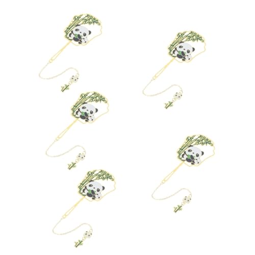Marque-page Panda accessoire lecture avec pendentif lot 5