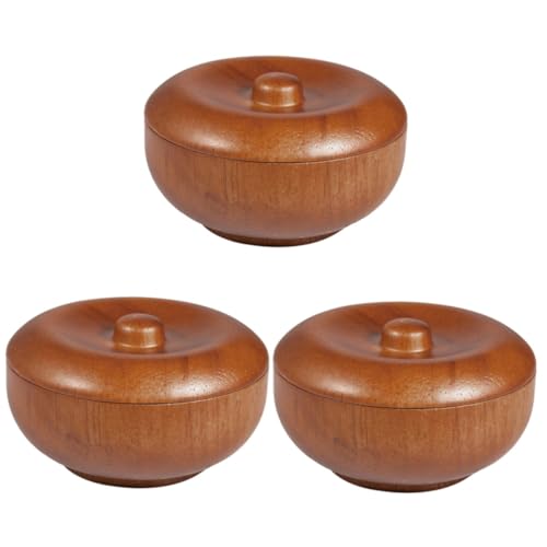 NOLITOY 3 Pcs Shaving Bowl for Men Wooden Shaving Bowl with Lid Shave Cream Men's