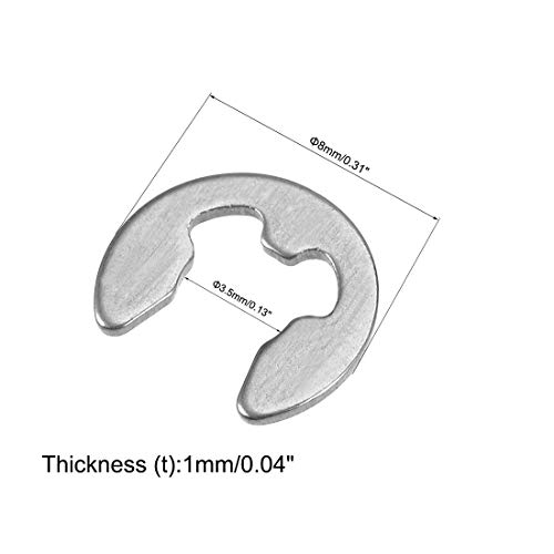 YeVhear - Anelli elastici da 8 mm, in acciaio
