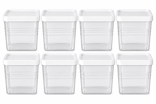 Image of Krevo Multipurpose Storage Containers, 200ml Airtight, BPA Free - Pack of 8