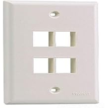Panduit NK4FNWH 1-Gang 4-Port Faceplate, White