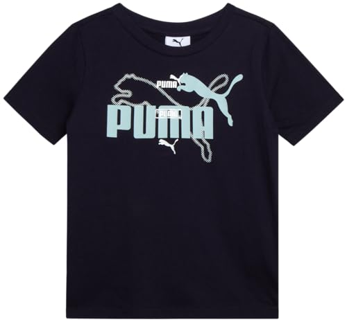 Image of PUMA Little Boys 3 Piece Active T-Shirt Performance Shorts Set (Sizes 2T-7) | Soft Breathable Cotton Blend, Comfortable Active Fit, Short Sleeve Crewneck, Great for Play & Everyday Youth Wear