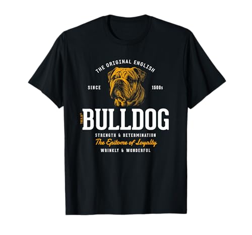 Vintage-Stil Retro Englische Bulldogge T-Shirt