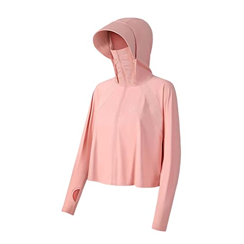 Sudadera con capucha para senderismo de mujer que incluye bufanda integrada y protección UV 7