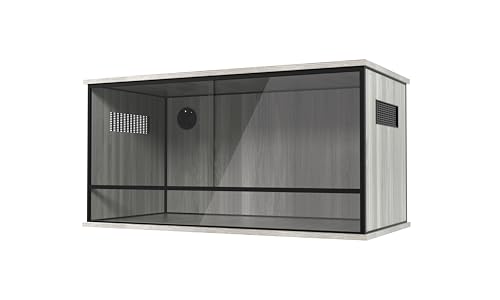 ProRep Vivarium Grey 3ft | 90x45x45cm | Aluminium Frame | Full-Height Sliding Glass Doors | Side Vents | Reptile Enclosure for Ball Pythons Corn Snakes & Lizards