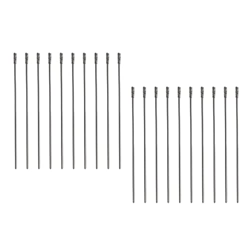 EMSea 20pcs Brocas Helicoidales de Diamante de 1 mm para Joyería Brocas Sólidas para Piedra de Jade Vidrio Perlas Conchas Marinas Azulejos Aptos para Taladro de Banco Molino Colgante
