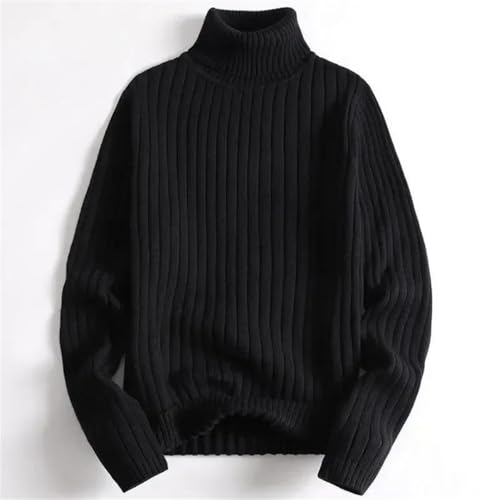 Men's Casual Turtleneck Sweater Warm Solid Knit Pullover Autumn and Winter2