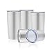 DOMICARE 20oz Stainless Steel Tumbler with Lid, Double Wall Vacuum Insulated Travel Mug, Durable Insulated Coffee Cup,4 Pack, Stainless Steel